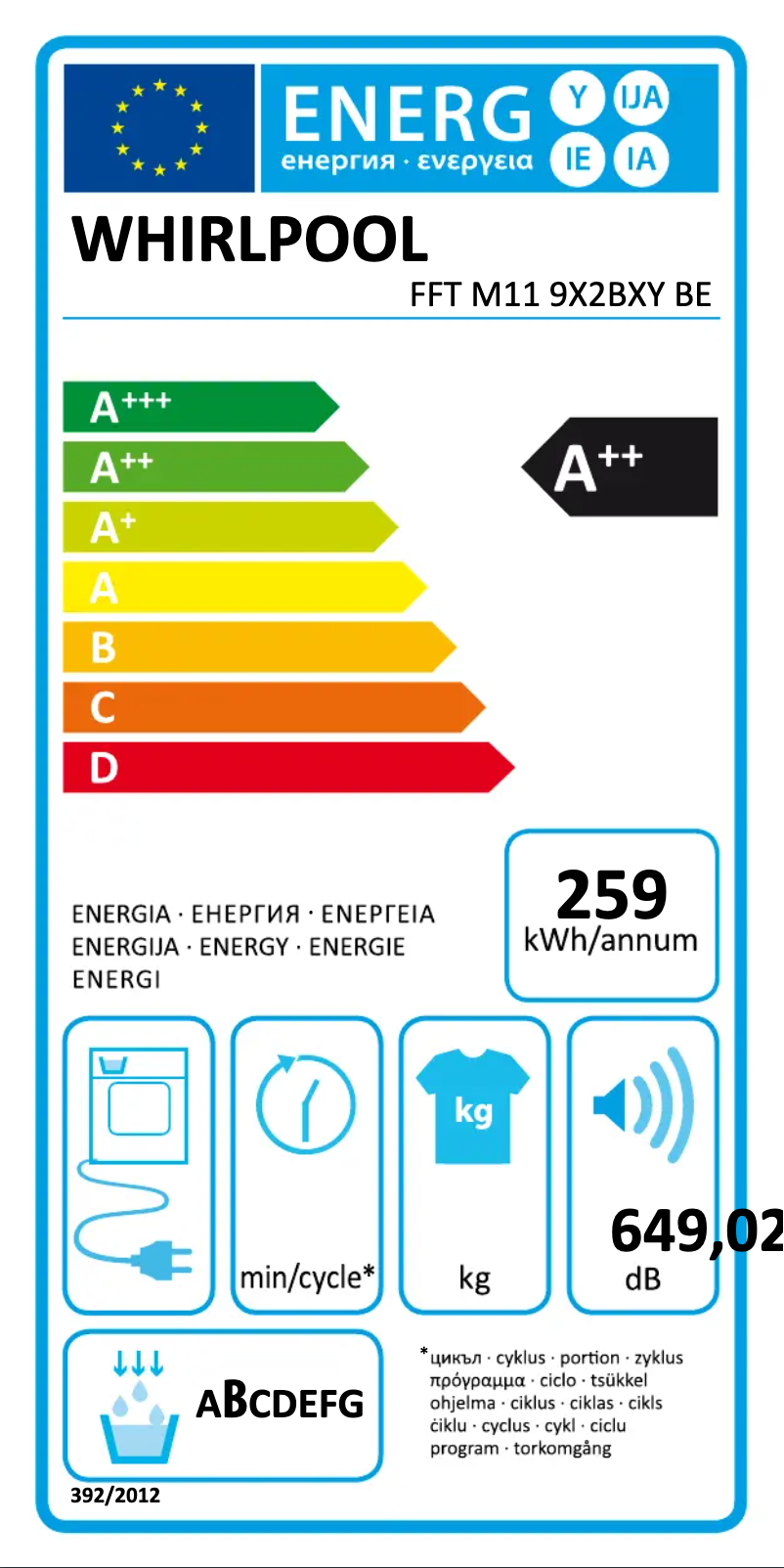 Imagen de la primera página del manual del dispositivo FFT M11 9X2BXY BE