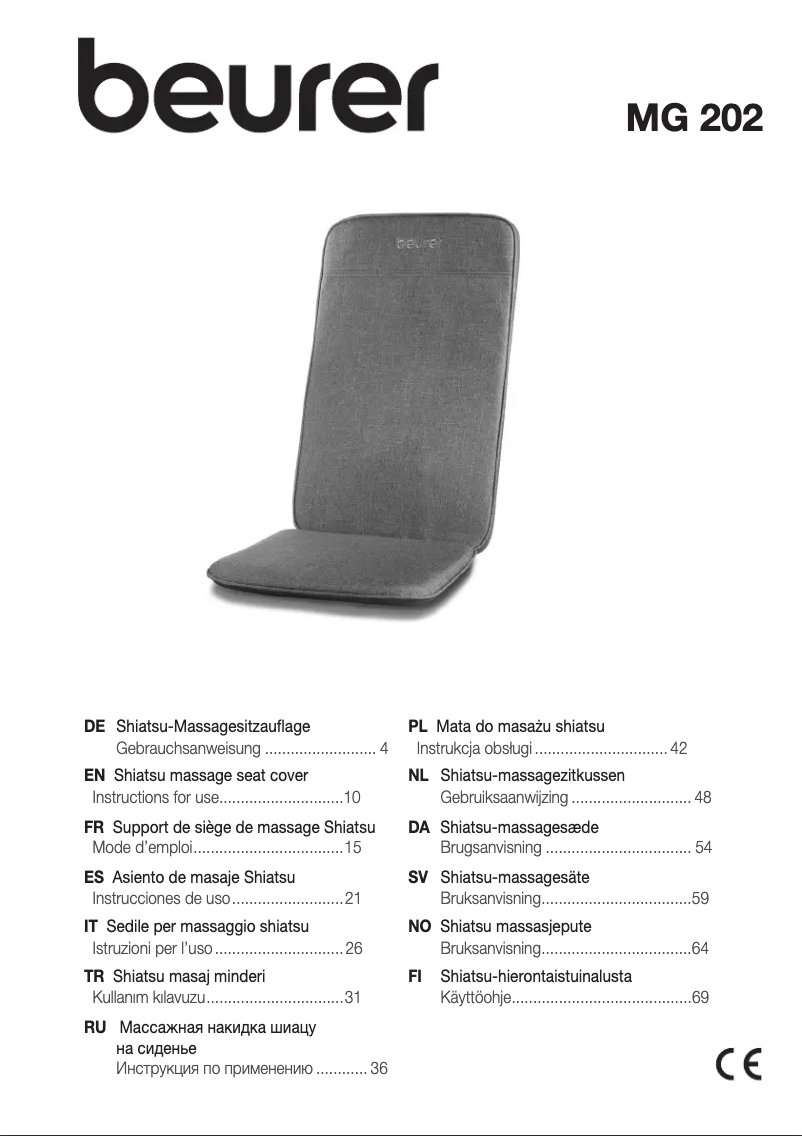 Imagen de la primera página del manual del dispositivo MG 202