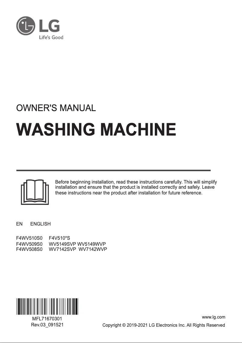 Imagen de la primera página del manual del dispositivo WV7142SVP