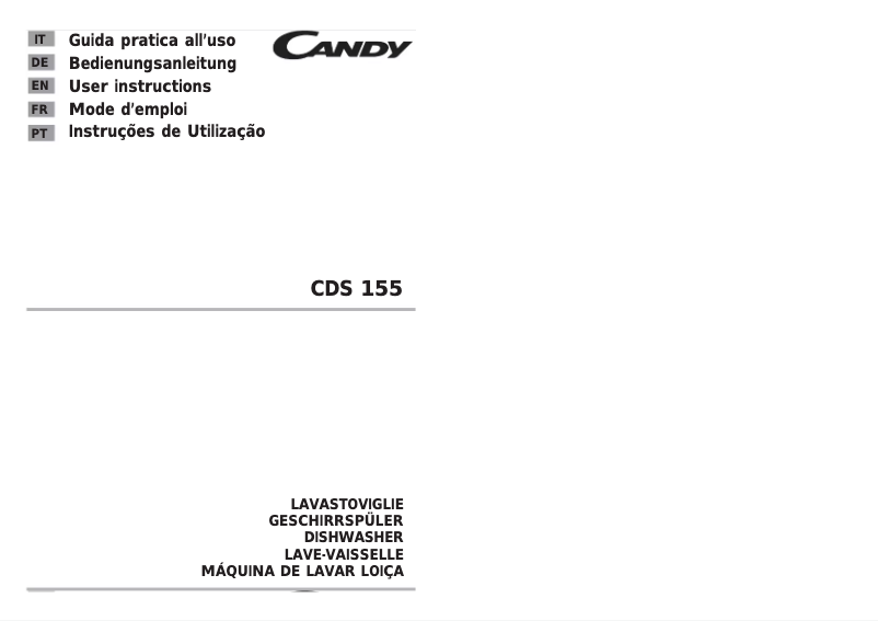 Página 1 del manual Manual de usuario Candy CDS 155 X/1