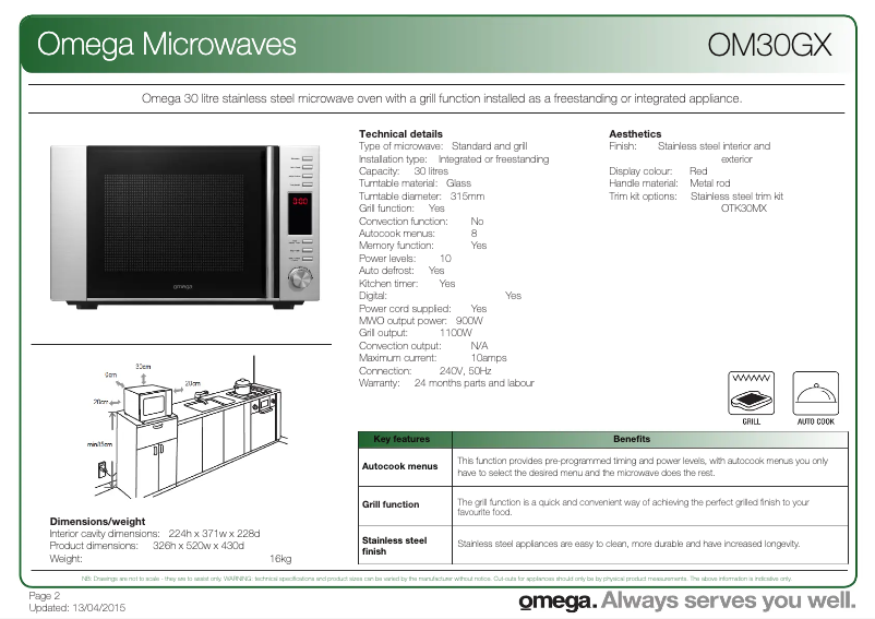 Imagen de la primera página del manual del dispositivo OM30GX