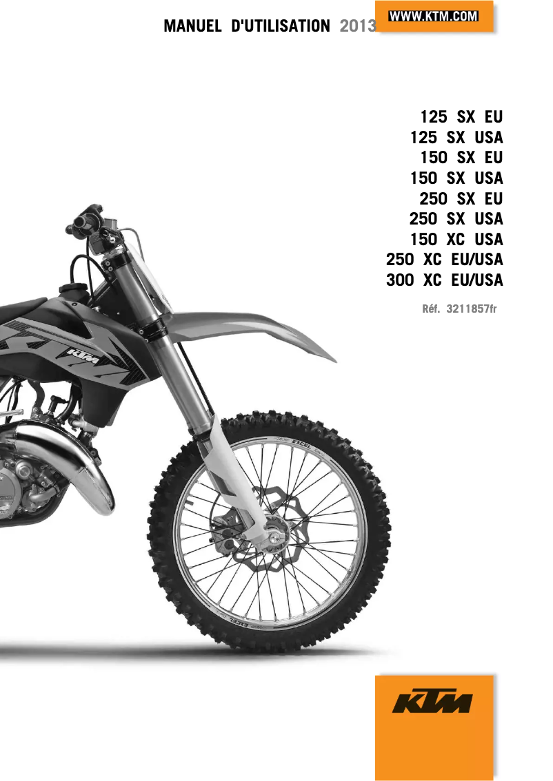 Página 1 del manual Manual de usuario KTM 125 SX (2013)