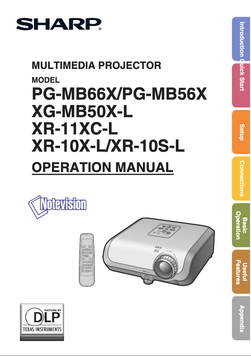Imagen de la primera página del manual del dispositivo PG-MB56X