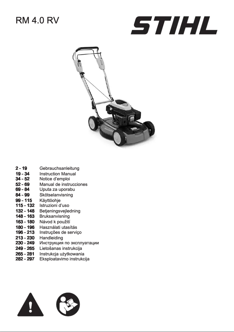 Página 1 del manual Manual de usuario Stihl RM 4 RV