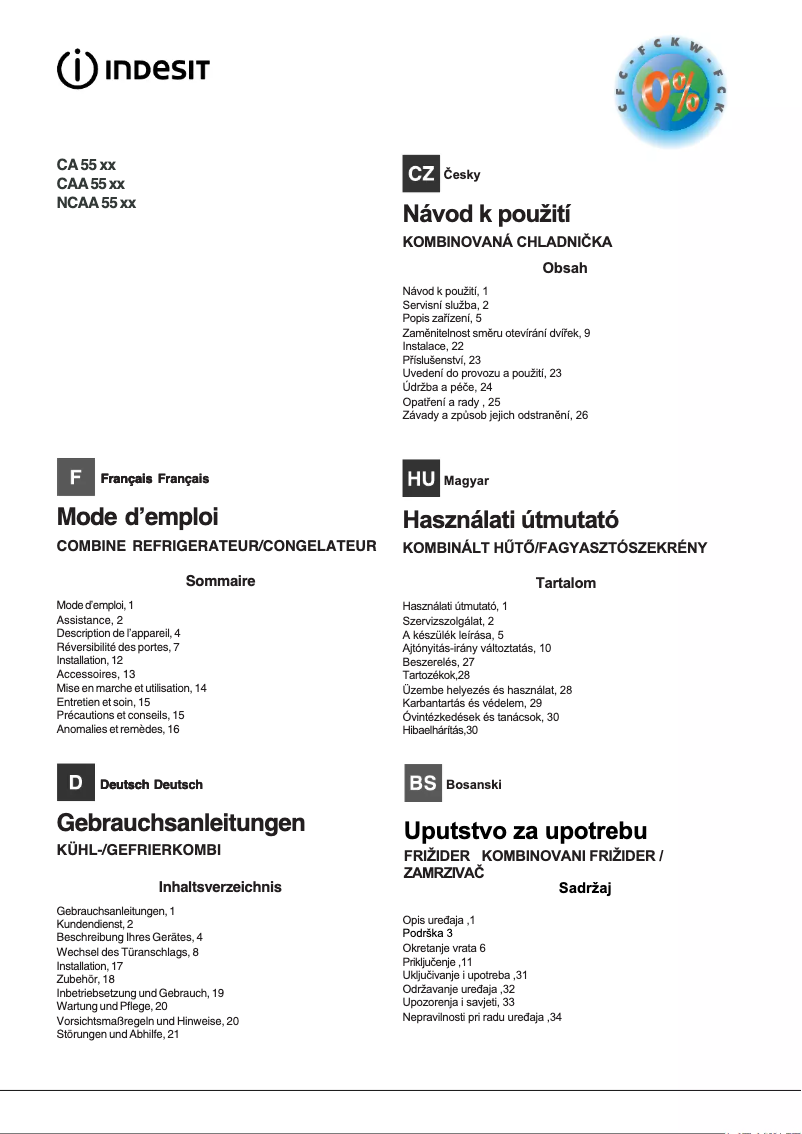 Imagen de la primera página del manual del dispositivo NCAA 55