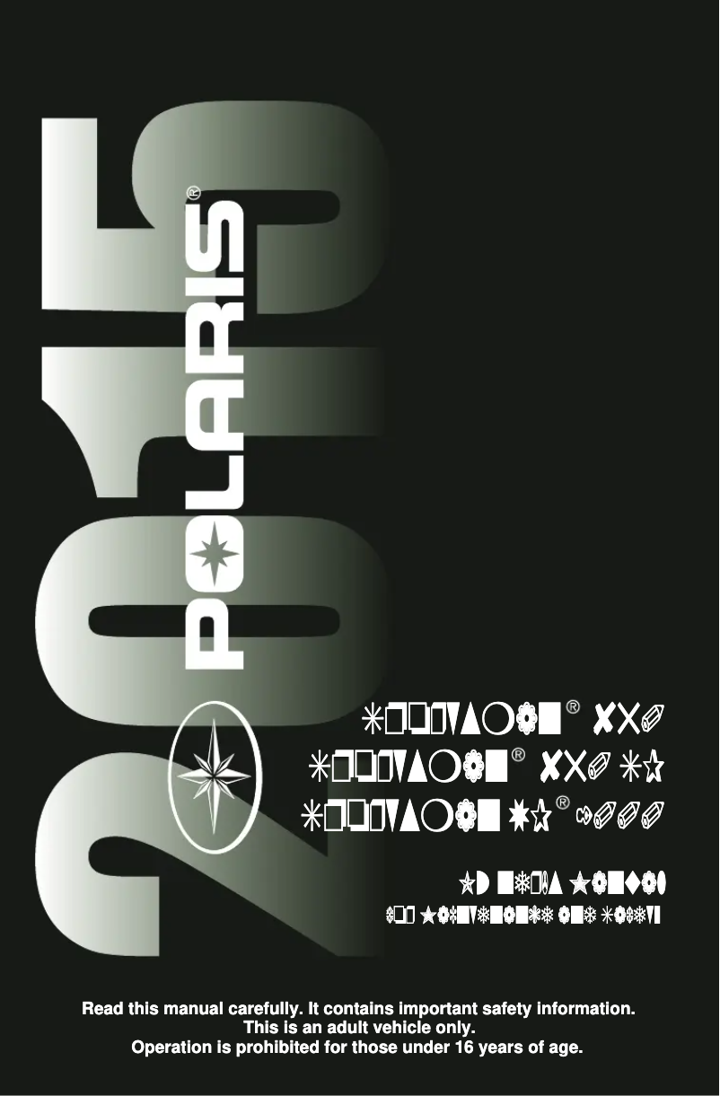 Página 1 del manual Manual de usuario Polaris Sportsman XP 1000 (2015)