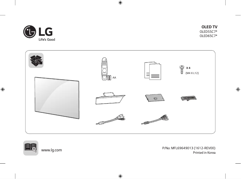 Imagen de la primera página del manual del dispositivo OLED55C7Y