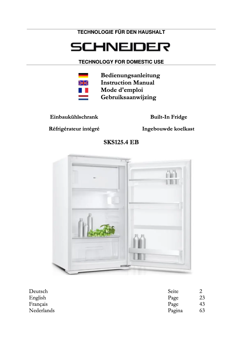 Imagen de la primera página del manual del dispositivo SKS125.4 EB