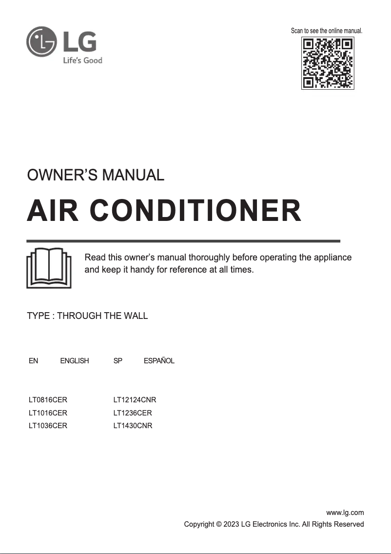 Imagen de la primera página del manual del dispositivo LT12124CNR