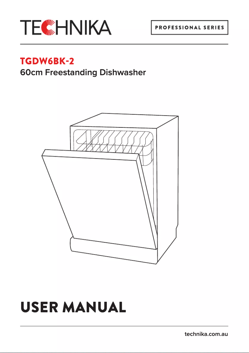 Imagen de la primera página del manual del dispositivo TGDW6BK-2