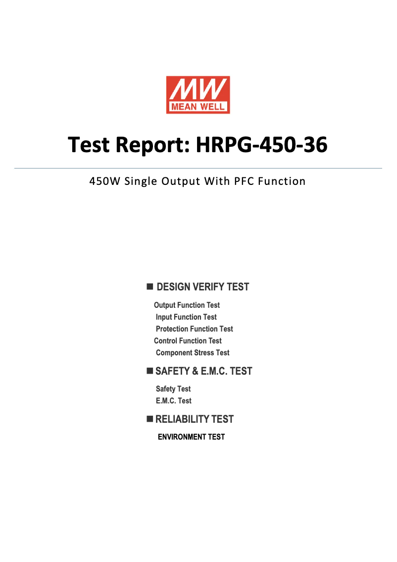 Página nº 1 - Ficha técnica Mean Well HRPG-450-36