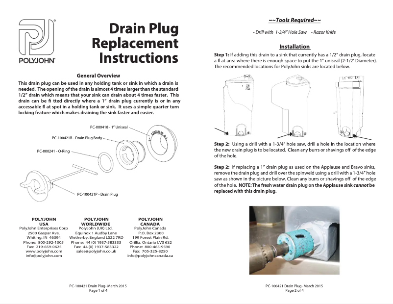 Imagen de la primera página del manual del dispositivo PSW1-2000