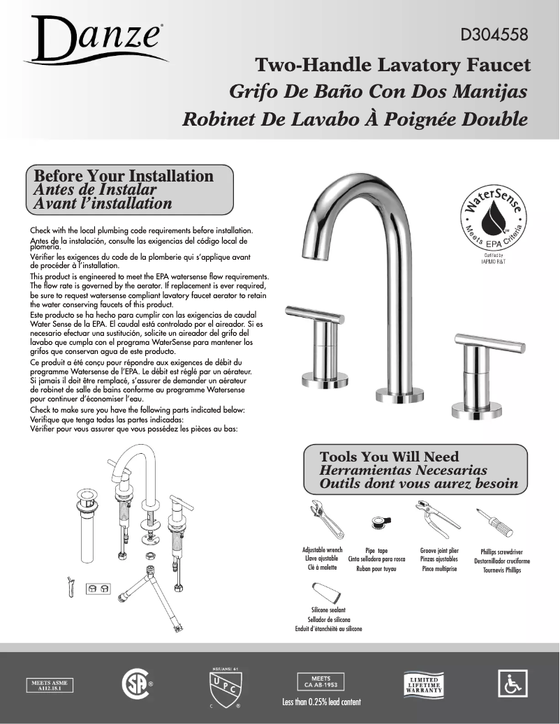 Imagen de la primera página del manual del dispositivo D304558