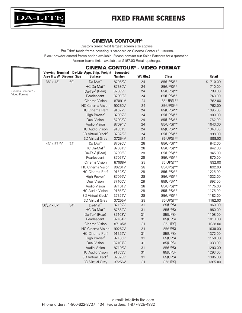 Página 1 del manual Manual de usuario Da-Lite Pearlescent