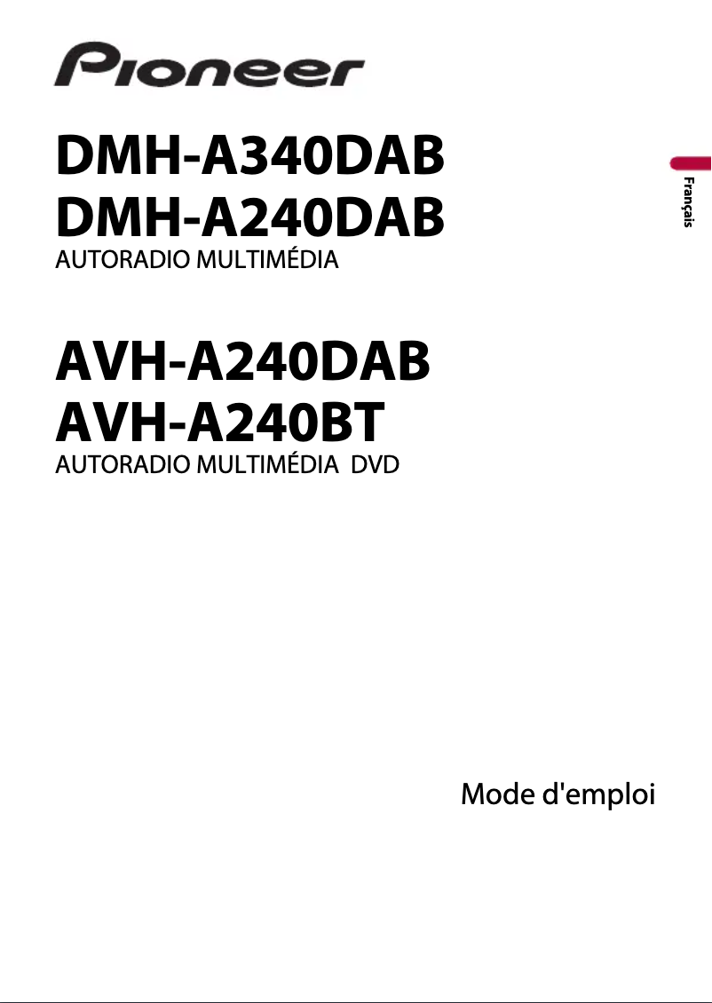Imagen de la primera página del manual del dispositivo AVH-A240DAB