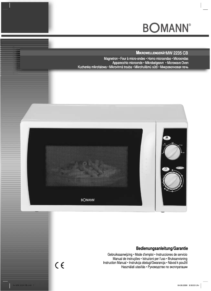 Página 1 del manual Manual de usuario Bomann MW 2235 CB