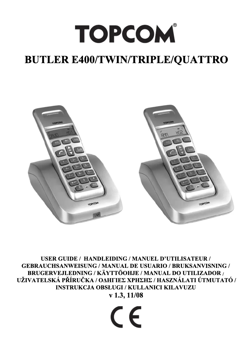 Página 1 del manual Manual de usuario Topcom Butler E400