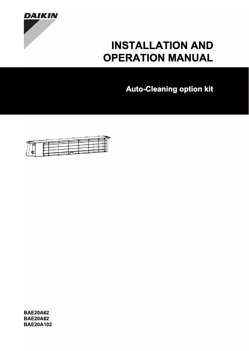 Imagen de la primera página del manual del dispositivo BAE20A102