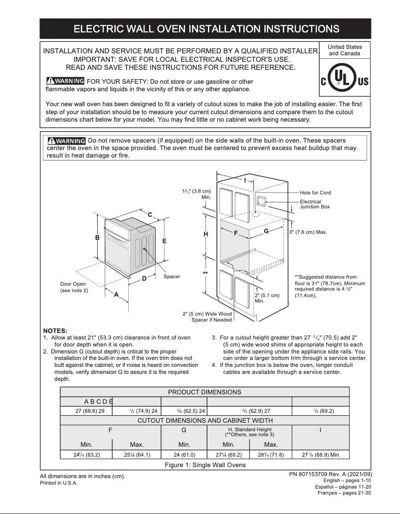 Imagen de la primera página del manual del dispositivo GCWD2767AF