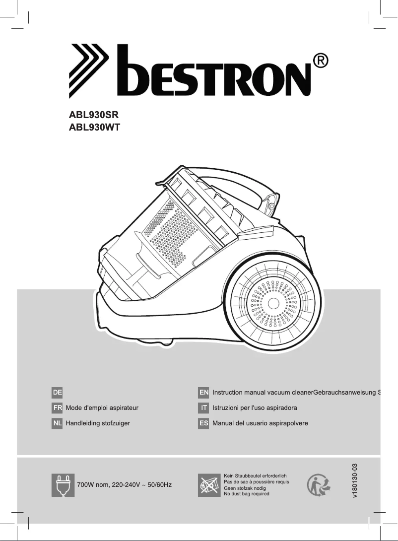 Imagen de la primera página del manual del dispositivo Ecosenzo Plus ABL930WT