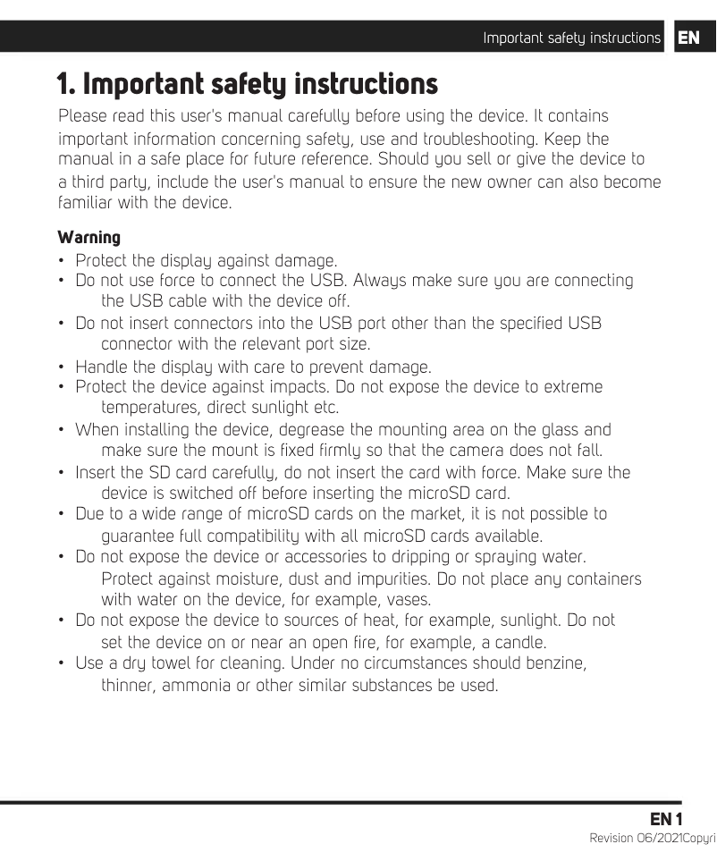 Página 1 del manual Manual de usuario Sencor SCR 5000GS