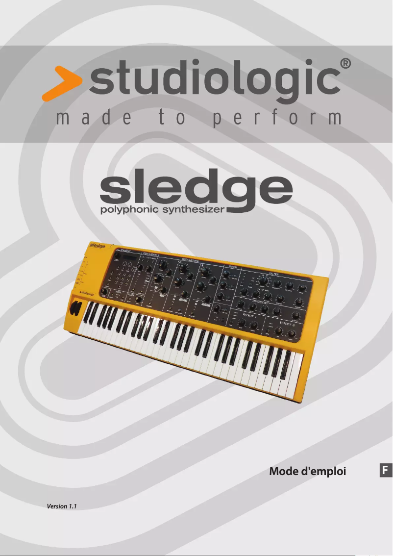 Página nº 1 - Manual de usuario Studiologic Sledge 2.0
