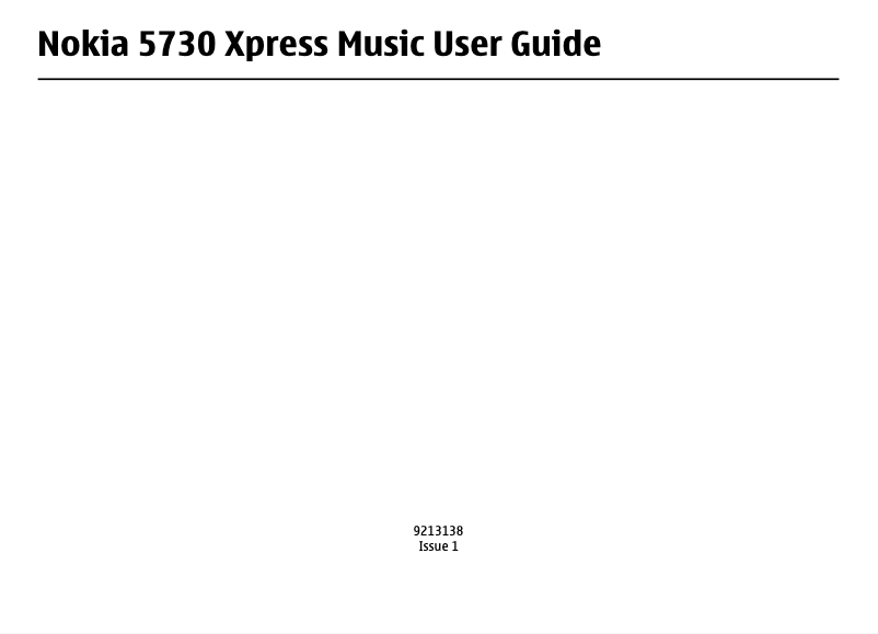 Imagen de la primera página del manual del dispositivo 5730 XpressMusic