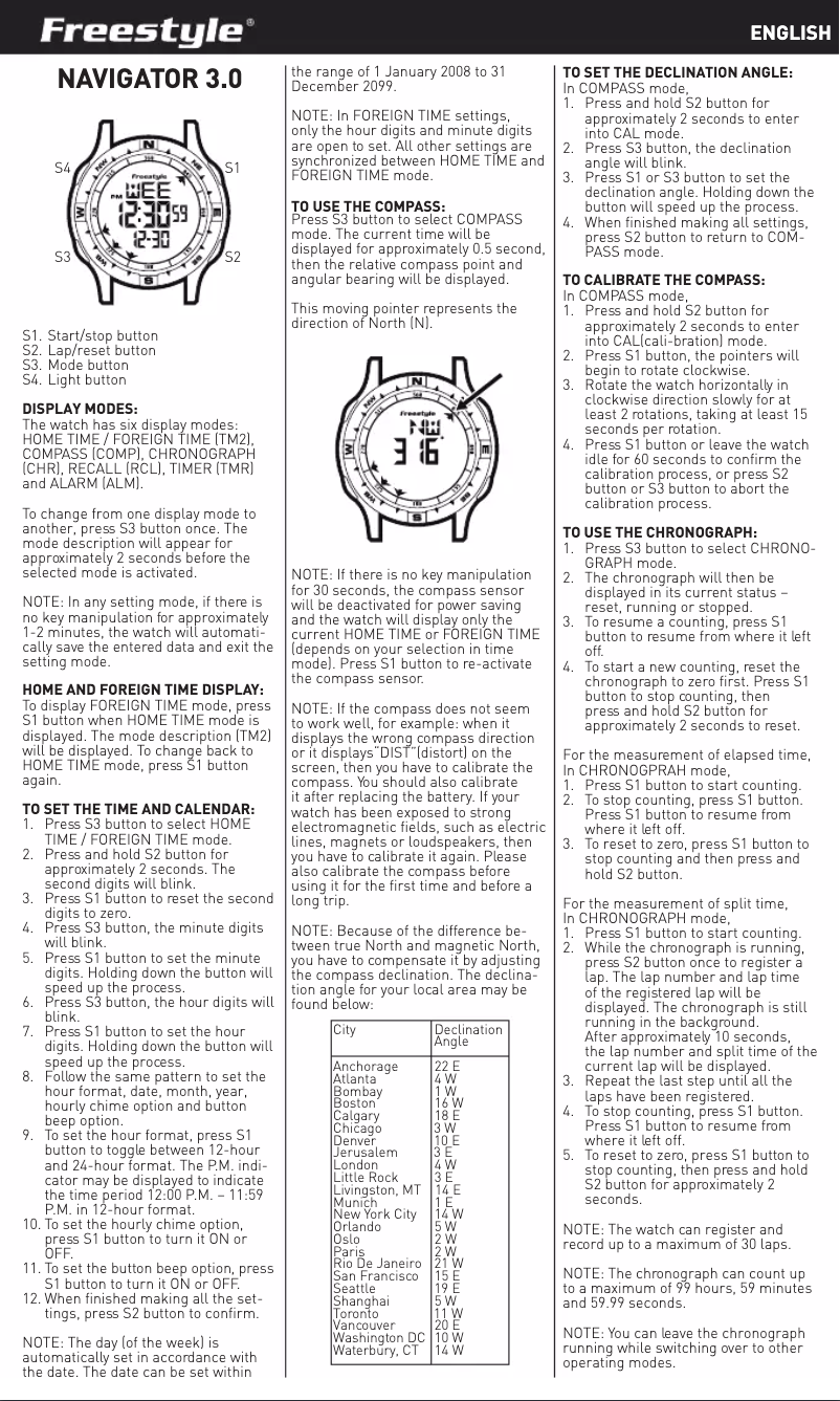 Página 1 del manual Manual de usuario Freestyle Navigator 3.0
