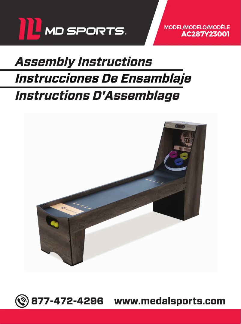 Página 1 del manual Manual de usuario MD Sports AC287Y23001