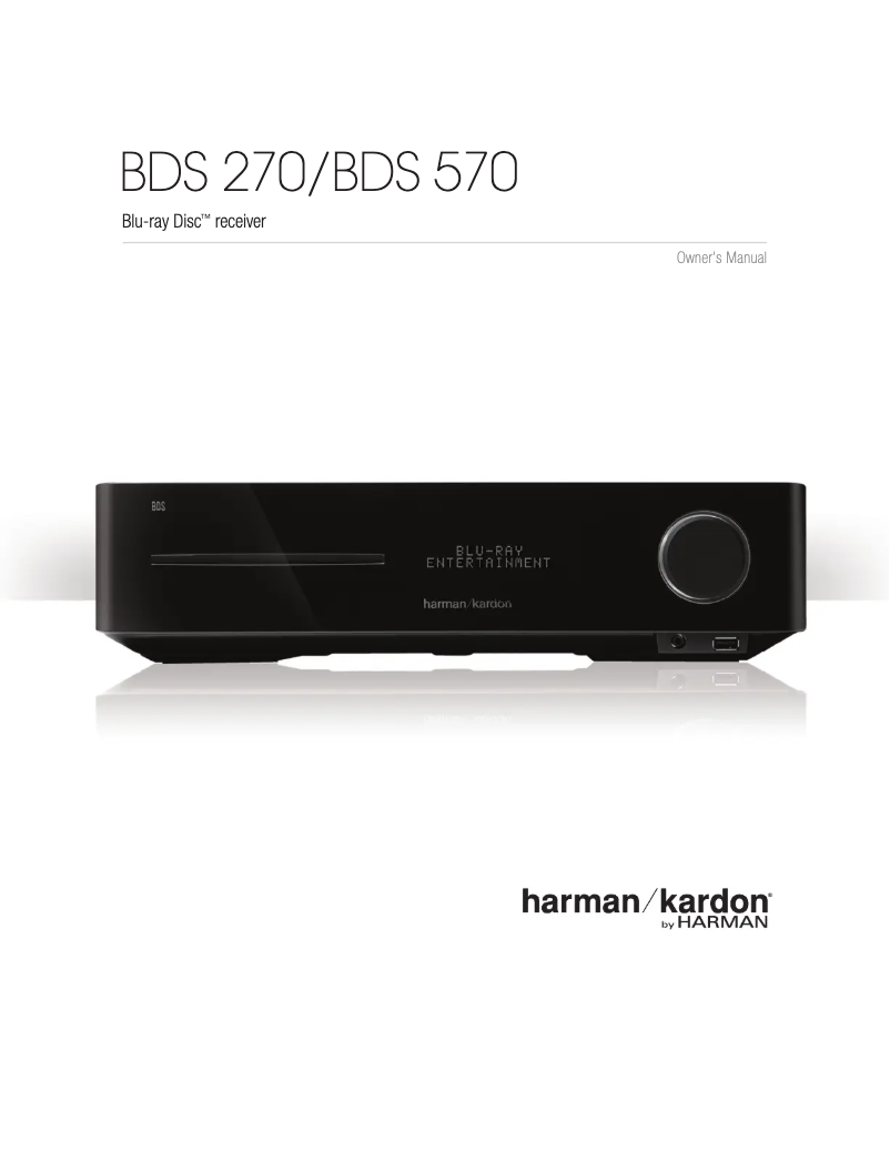 Página nº 1 - Manual de usuario Harman Kardon BDS 870