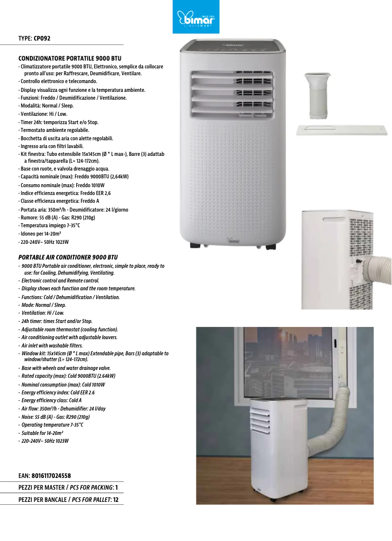 Imagen de la primera página del manual del dispositivo CP092