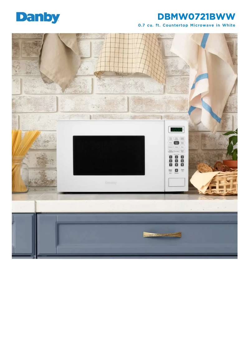 Página 1 del manual Ficha técnica Danby DBMW0721BWW