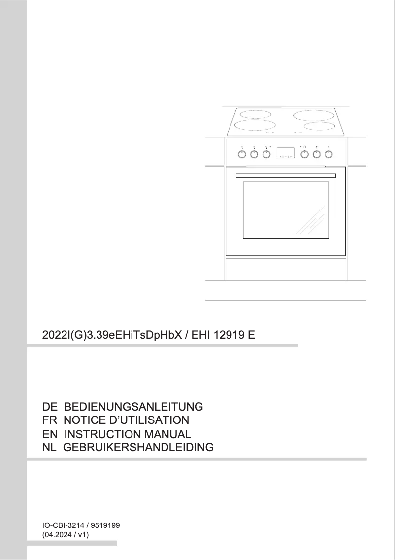 Imagen de la primera página del manual del dispositivo EHI 12919 E