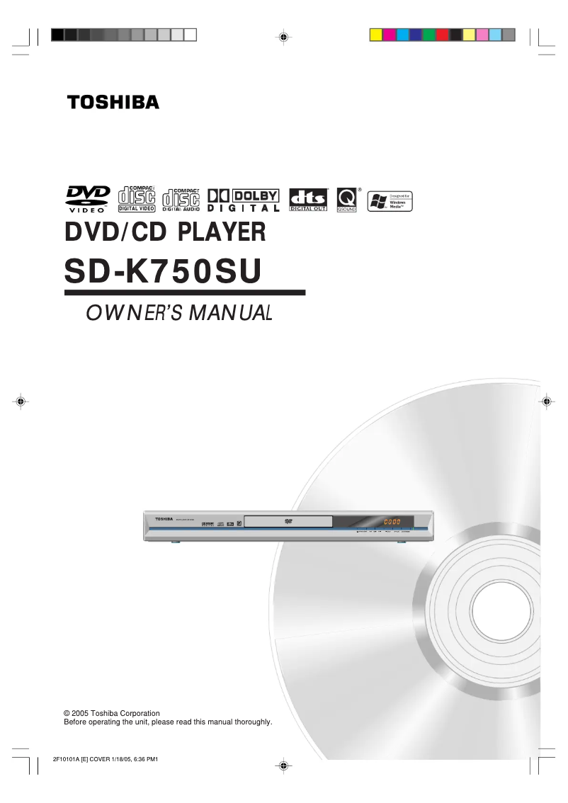 Imagen de la primera página del manual del dispositivo SD-K750