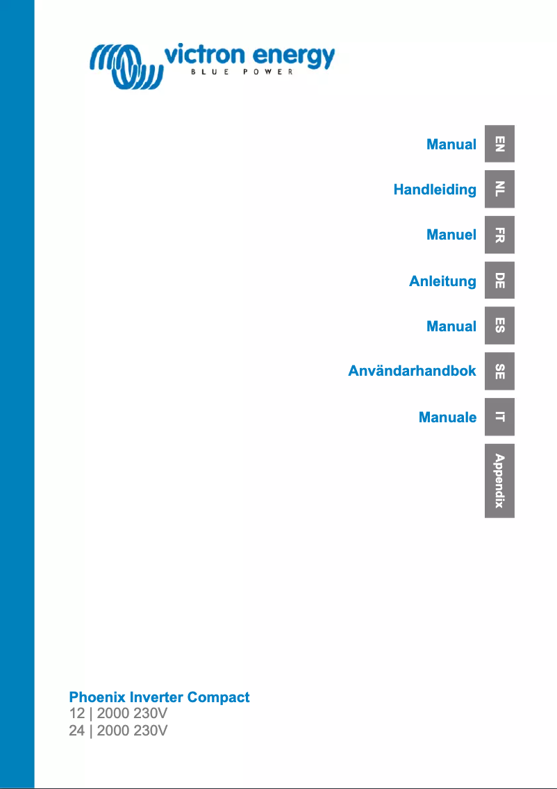 Página 1 del manual Manual de usuario Victron Energy Phoenix Inverter Compact