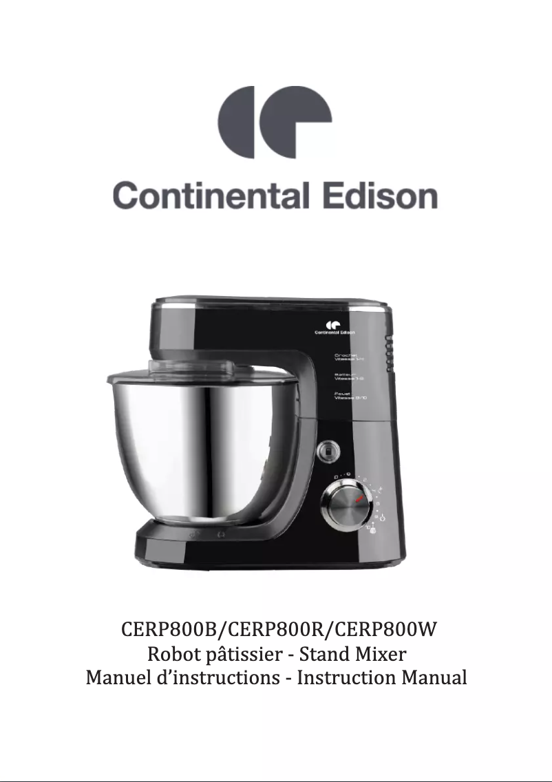 Página 1 del manual Manual de usuario Continental Edison CERP800W