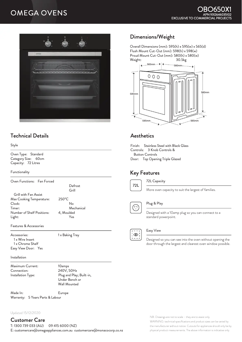 Imagen de la primera página del manual del dispositivo OBO650X1