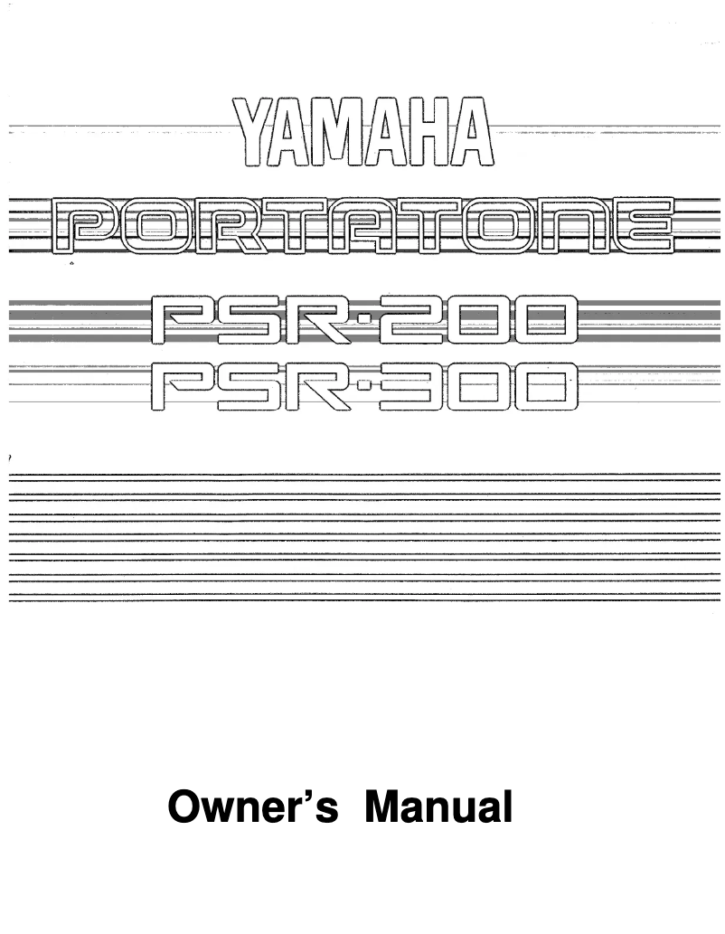 Imagen de la primera página del manual del dispositivo Portatone PSR-200