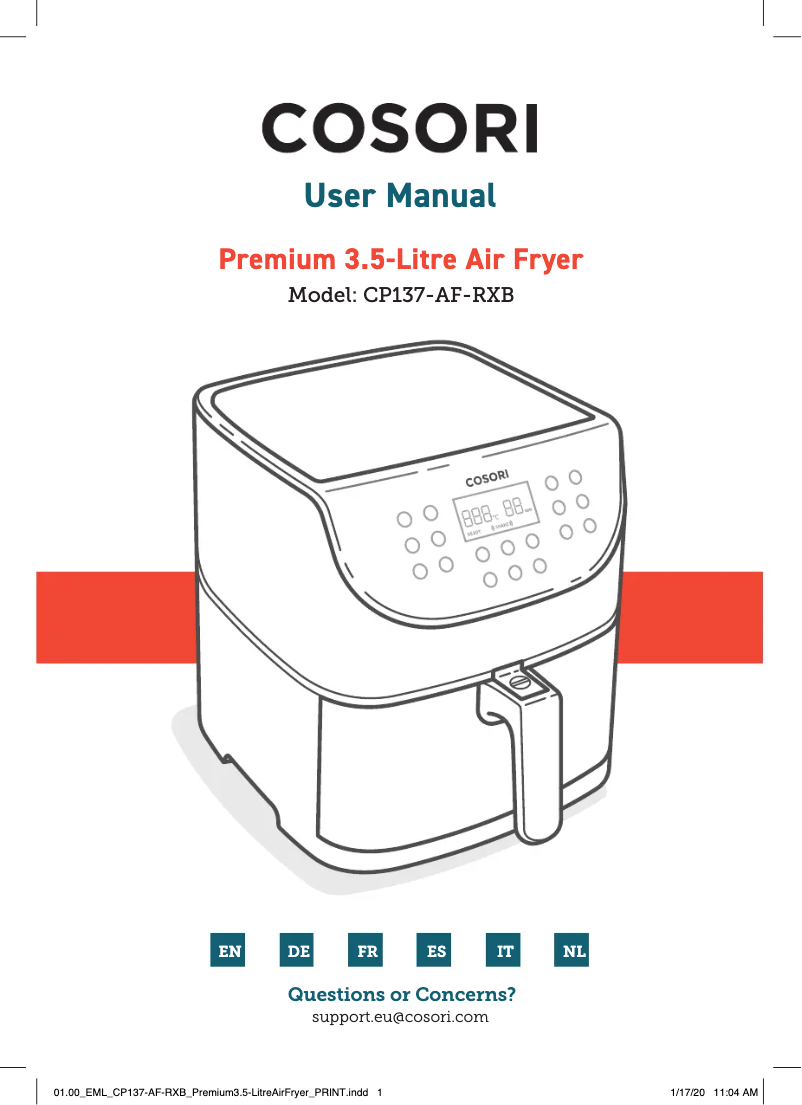 Imagen de la primera página del manual del dispositivo CP137
