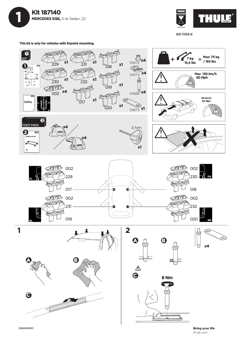 Imagen de la primera página del manual del dispositivo Kit 187140