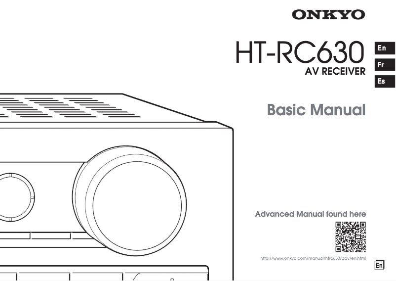 Imagen de la primera página del manual del dispositivo HT-RC630