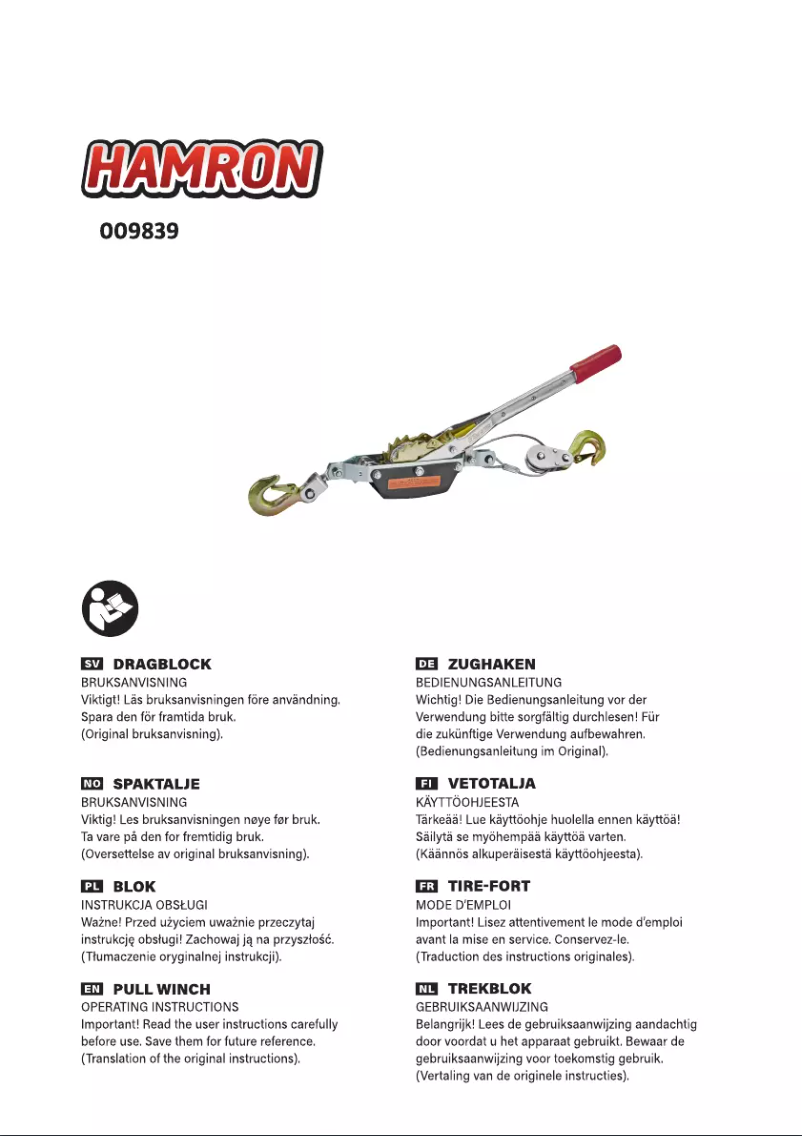 Página nº 1 - Manual de usuario Hamron 009839