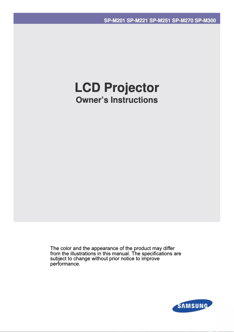 Página 1 del manual Manual de usuario Samsung SP-M251