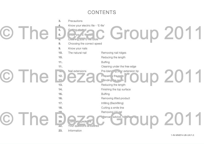 Imagen de la primera página del manual del dispositivo MNEF4