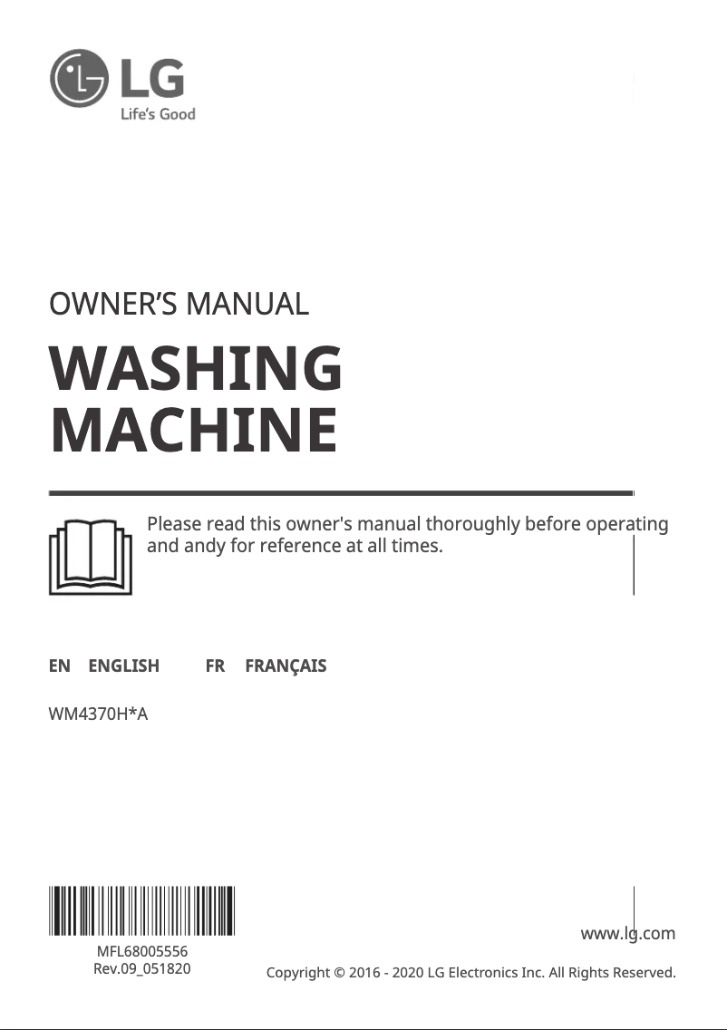 Página 1 del manual Manual de usuario LG WM4370HWA