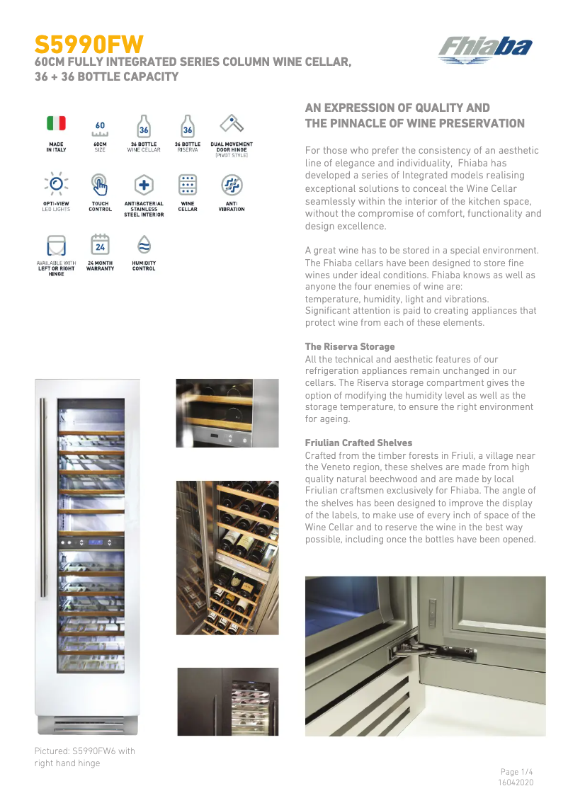 Página 1 del manual Ficha técnica Fhiaba S5990FW6