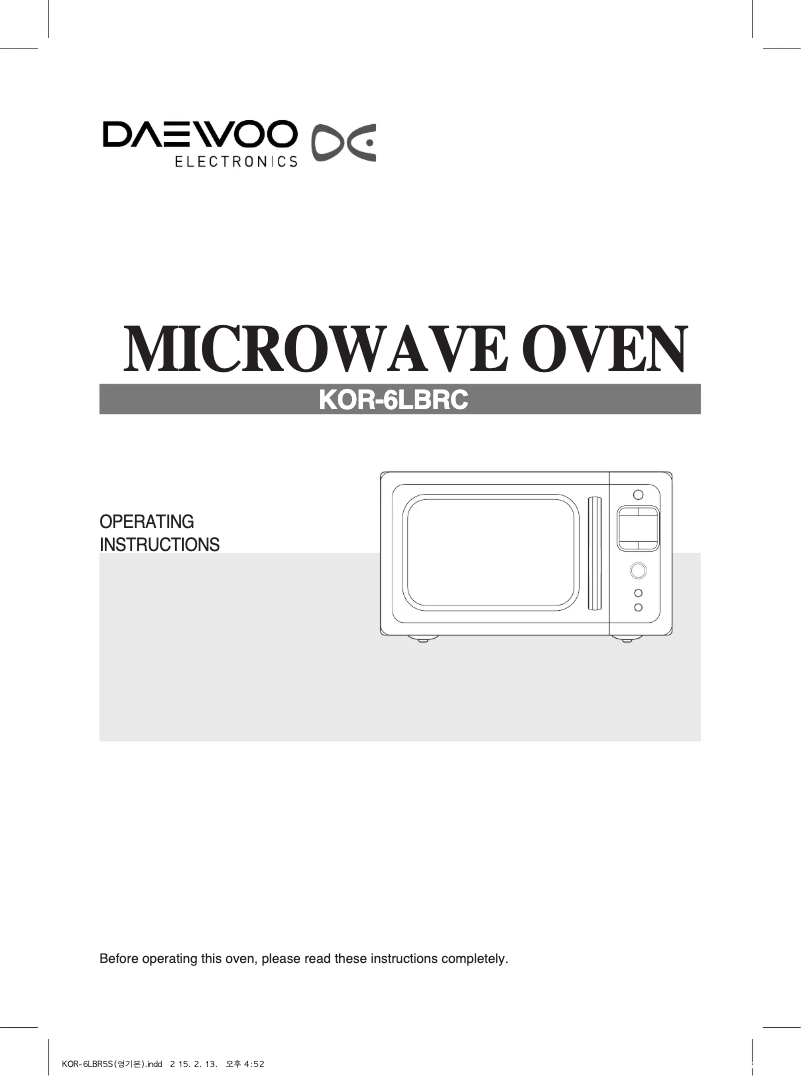 Imagen de la primera página del manual del dispositivo KOR-6LBRC