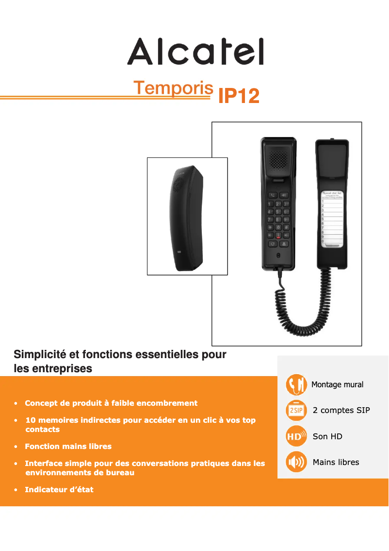 Imagen de la primera página del manual del dispositivo Temporis TIP12