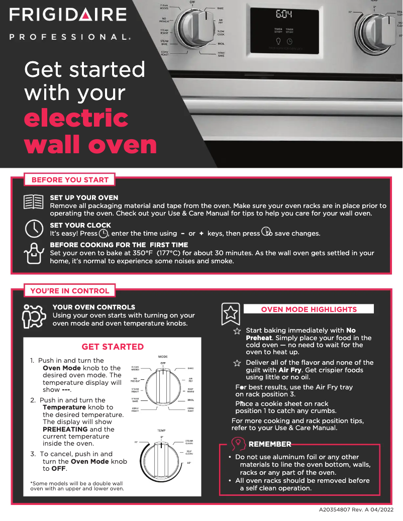 Imagen de la primera página del manual del dispositivo PCWS3080AF