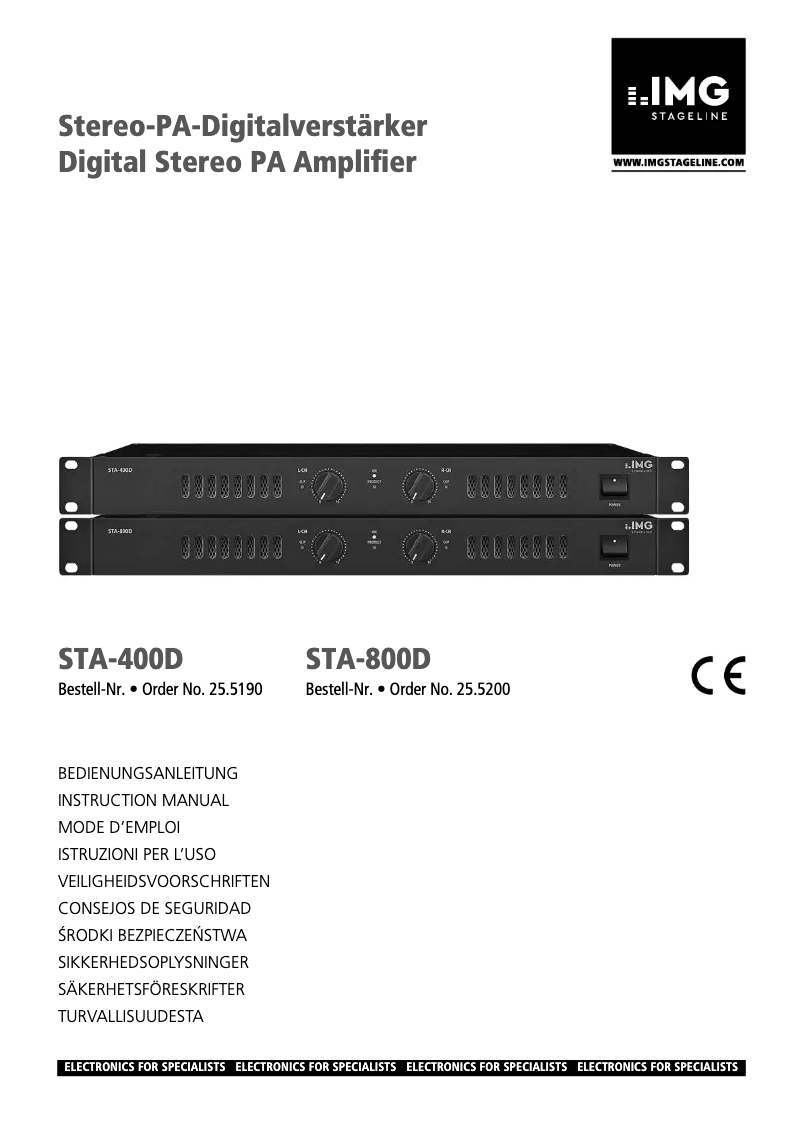Página 1 del manual Manual de usuario IMG Stageline STA-800D